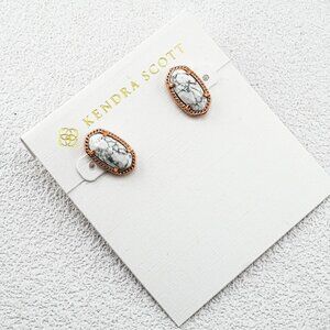Kendra Scott Black & White Stone Stud Earrings